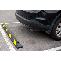 Parking Curb, Rubber, 6' L, Black/Yellow Air Extreme Inc.