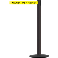 Montant pour syst&egrave;me Advance TensaBarrier, Acier, 36" h, Ruban Noir/Jaune, Longueur du ruban 7,5' Air Extreme Inc.