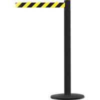 Montant pour syst&egrave;me Advance TensaBarrier, Acier, 36" h, Ruban Noir/Jaune, Longueur du ruban 7,5' Air Extreme Inc.