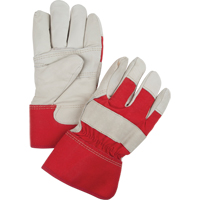 Red & White Winter-Lined Fitters Gloves, Large, Grain Cowhide Palm, Boa Inner Lining Air Extreme Inc.