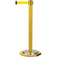 Free-Standing Crowd Control Barrier, Steel, 35" H, Yellow Tape, 7' Tape Length Air Extreme Inc.