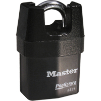 ProSeries&reg; Shrouded Padlock, Black, Keyed Different, Laminated Steel, 2-3/8" Width Air Extreme Inc.