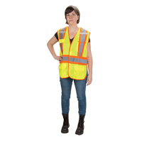 CSA Compliant High Visibility Surveyor Vest, High Visibility Lime-Yellow, 2X-Large, Polyester Air Extreme Inc.