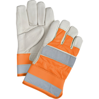 Gants d'ajusteur haute visibilit&eacute; de premi&egrave;re qualit&eacute;, Grand, Paume en Cuir fleur de vache, Doublure en Coton Air Extreme Inc.