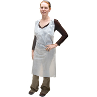 Polyethylene Aprons, Polyethylene, White, 35" W x 46" L Air Extreme Inc.