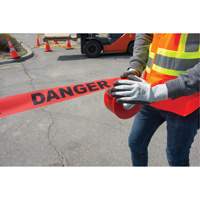 Ruban pour barricade Danger, Bilingue, 3" la x 1000' lo, 1,5 mil, Noir/rouge Air Extreme Inc.