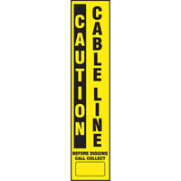 D&eacute;calcomanies pour piquet flexible de marquage - Caution Cable Line Air Extreme Inc.