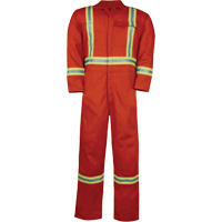 Combinaison non doubl&eacute;e haute visibilit&eacute;, Taille Petit, Orange Air Extreme Inc.