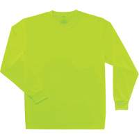 GloWear 8091 Non-Certified Long Sleeve T-Shirt, Polyester, Small, High Visibility Lime-Yellow Air Extreme Inc.