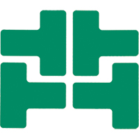 Floor Corner Marks, T, 5" L x 2" W, Green, Polyester Air Extreme Inc.