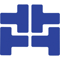 Floor Corner Marks, T, 5" L x 2" W, Blue, Polyester Air Extreme Inc.