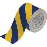 ToughStripe&reg; Floor Marking Tape, 4" x 100', Polyester, Blue and Yellow Air Extreme Inc.