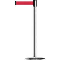 Montant pour barri&egrave;re Slimline TensaBarrier, Acier, 38" h, Ruban Rouge, Longueur du ruban 7,5' Air Extreme Inc.