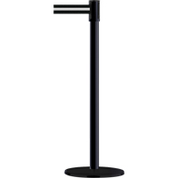 Montant pour barri&egrave;re Slimline TensaBarrier, Acier, 38" h, Ruban Noir/Blanc, Longueur du ruban 7,5' Air Extreme Inc.