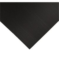 Tapis ondul&eacute; pour tableau de contr&ocirc;le no 702, 4' la x 20' lo, 1/4" &eacute;paisseur, Noir, PVC Air Extreme Inc.