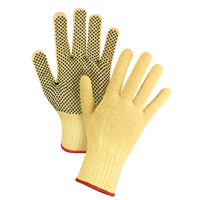 Gants tricot&eacute;s sans couture &agrave; pois, Taille Petit/7, Calibre 7, Rev&ecirc;tement PVC, Enveloppe en Kevlar, ASTM ANSI niveau A2/EN 388 niveau 3 Air Extreme Inc.