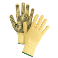 Gants tricot&eacute;s sans couture &agrave; pois, Taille Moyen/8, Calibre 7, Rev&ecirc;tement PVC, Enveloppe en Kevlar, ASTM ANSI niveau A2/EN 388 niveau 3 Air Extreme Inc.
