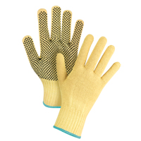 Gants tricot&eacute;s sans couture &agrave; pois, Taille T-Grand/10, Calibre 7, Rev&ecirc;tement PVC, Enveloppe en Kevlar, ASTM ANSI niveau A2/EN 388 niveau 3 Air Extreme Inc.