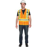5-Point Tear-Away Premium Safety Vest , High Visibility Orange, Large/X-Large, Polyester Air Extreme Inc.