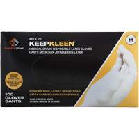 KeepKleen&reg; Disposable Medical Exam Grade Gloves, Large, Latex, 5-mil, Powder-Free, White, Class 2 Air Extreme Inc.