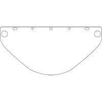 Dynamic Die Cut Faceshield Visor, PETG, Clear Tint Air Extreme Inc.