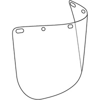 Dynamic Die Cut Faceshield Visor, Polycarbonate, Clear Tint Air Extreme Inc.