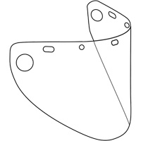 Dynamic Die Cut Formed Faceshield Visor, Polycarbonate, Clear Tint Air Extreme Inc.