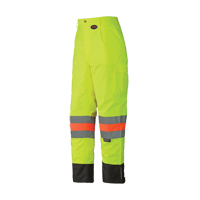 6039 Traffic Control Waterproof Safety Pant, Polyester, X-Small, High Visibility Lime-Yellow Air Extreme Inc.