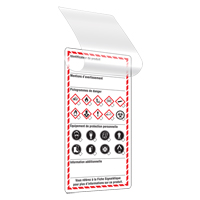 &eacute;tiquettes auto-plastifiantes pour le milieu de travail, Papier cartonn&eacute;, 3" la x 6" h, Français Air Extreme Inc.