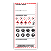 &eacute;tiquettes pour le milieu de travail, Papier cartonn&eacute;, 3" la x 6" h, Français Air Extreme Inc.