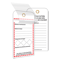 &eacute;tiquettes SGH auto-plastifiantes pour le milieu de travail, Papier cartonn&eacute;, 3" la x 6" h, Français Air Extreme Inc.