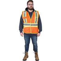 Veste d'arpenteur r&eacute;sistante aux flammes, Orange haute visibilit&eacute;, 2T-Grand, Polyester Air Extreme Inc.