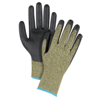 Gants &eacute;lastiques sans coutures r&eacute;sistants &agrave; la coupe noir & jaune, Taille T-Grand/10, Calibre 13, Rev&ecirc;tement Mousse de nitrile, Enveloppe en Aramide, ASTM ANSI niveau A6 Air Extreme Inc.