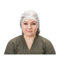Pleated Bouffant Cap, Polypropylene, 19", White Air Extreme Inc.