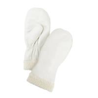 Mitaines d'hiver en cuir fleur de premi&egrave;re qualit&eacute; doubl&eacute;es de boa, Taille Grand, Mitaine Air Extreme Inc.