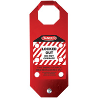 Stopout&reg; OSHA Danger Aluma-Tag Locked Out Do Not Operate Hasp, Red Air Extreme Inc.