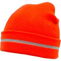 High Visibility Knit Hat with Reflective Stripe, High Visibility Orange, Acrylic Air Extreme Inc.