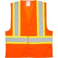 Traffic Safety Vest, High Visibility Orange, Medium, Polyester Air Extreme Inc.