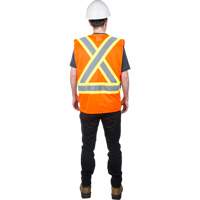 Traffic Safety Vest, High Visibility Orange, Medium, Polyester Air Extreme Inc.