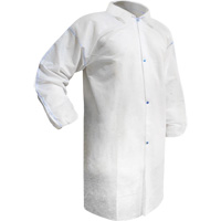 Disposable Lab Coat, Polypropylene, White, Medium Air Extreme Inc.