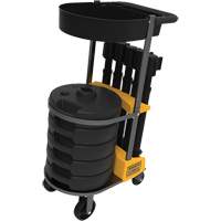 PLUS Barrier Post Cart Kit with Tray, 75' L, Metal, Black Air Extreme Inc.