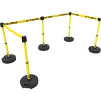 PLUS Barrier Post Set X5, Plastic, 42" H, Yellow Tape, 15' Tape Length Air Extreme Inc.