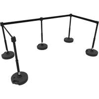 PLUS Barrier Post Set X5, Plastic, 42" H, Black Tape, 15' Tape Length Air Extreme Inc.