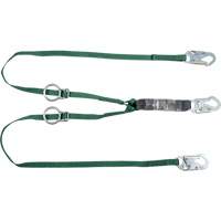 V-Series Tie-Back Lanyard, 6', Snap Hook Center, Snap Hook Leg Ends, Polyester Air Extreme Inc.