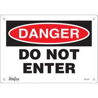 "Do Not Enter" Sign, 7" x 10", Plastic, English Air Extreme Inc.