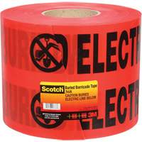Ruban pour barri&egrave;res pour services publics souterrains Scotch, Anglais, 6" la x 1000' lo, 4 mils, Noir/rouge Air Extreme Inc.