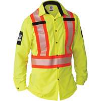 Chemise &agrave; manches longues haute visibilit&eacute; ind&eacute;chirable, Polyester, Petit, Jaune lime haute visibilit&eacute; Air Extreme Inc.