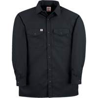 Twill Work Shirt with Snap, Men's, Small, Black Air Extreme Inc.