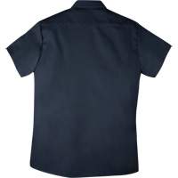 Twill Short-Sleeved Work Shirt with Snap, Men's, Small, Navy Blue Air Extreme Inc.