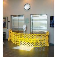 Barri&egrave;re mobile portative, 40" h x 13' lo, Jaune Air Extreme Inc.